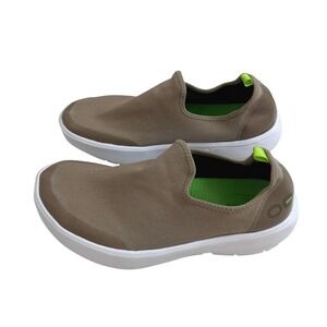 OOFOS OOmg Low Shoe W 8 39 Recovery Slip On Khaki Green Sneakers